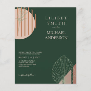 Japandi Abstract Scandinavian Geometric Wedding Flyer