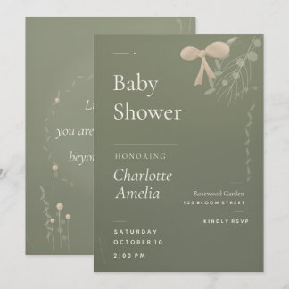 Japandi Baby Shower Invitation