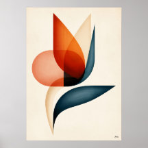 Japandi Bird of Paradise Geometry
