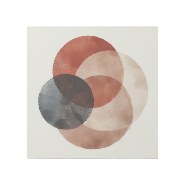 Japandi Earth Circles Geometric Neutral Harmony Gallery Wrap (Front)