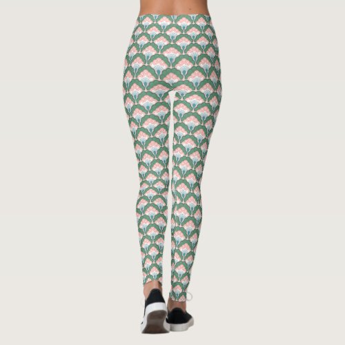 Japandi floral pattern _ Tropical Leggings