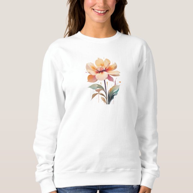japandi flower sweatshirt (Front)