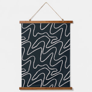 Japandi Minimalist Brush Stroke Pattern in Cream Hanging Tapestry