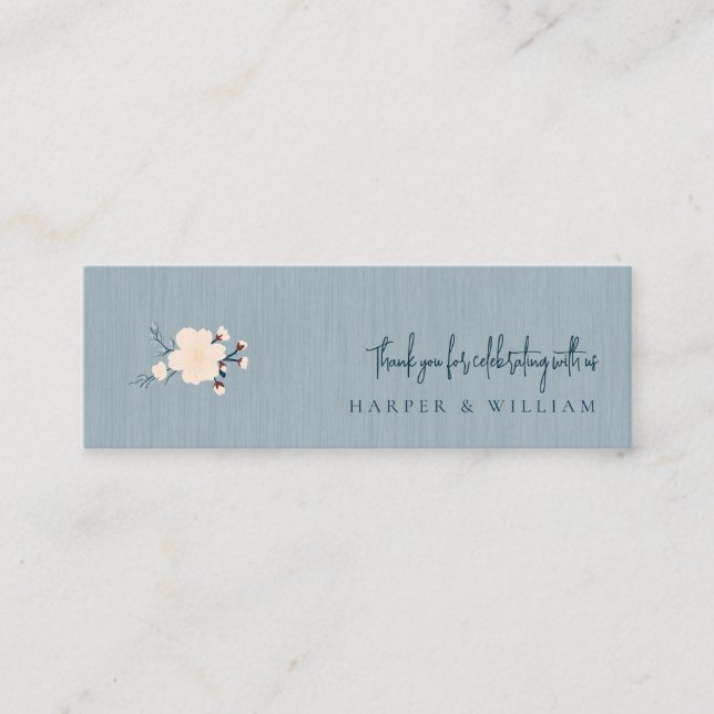 japandi qr code social media wedding card (Front)