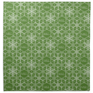 Japandi style Snowflake Wedding Cloth Napkin