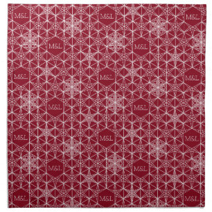 Japandi style Snowflake Wedding Cloth Napkin