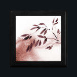 Japandi-Style Watercolor Bamboo Abstract  Gift Box<br><div class="desc">Japandi-style design, inspired by nature in Bordeaux red and neutral colors with bamboo branches against an abstract watercolor background, offers a quiet balance and peace to your room decor. The zen saying Just Be can be replaced or deleted. A lovely gift for any special occasion including the coming holiday season....</div>