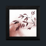 Japandi-Style Watercolor Bamboo Abstract  Gift Box<br><div class="desc">Japandi-style design, inspired by nature in Bordeaux red and neutral colors with bamboo branches against an abstract watercolor background, offers a quiet balance and peace to your room decor. The zen saying Just Be can be replaced or deleted. A lovely gift for any special occasion including the coming holiday season....</div>
