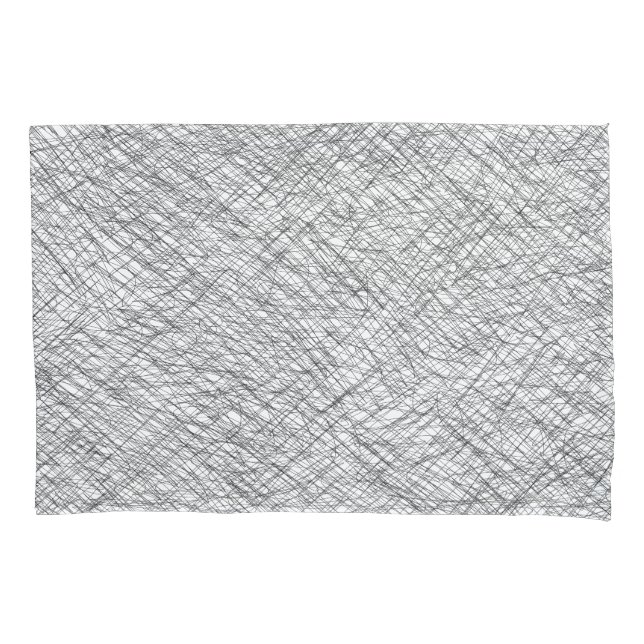 Japandi texture style simple lines scribble pillow case (Front)