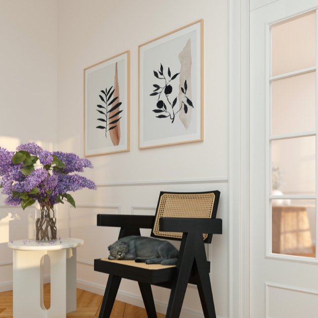 Japandi watercolor abstract print  wall art sets (Creator Uploaded)