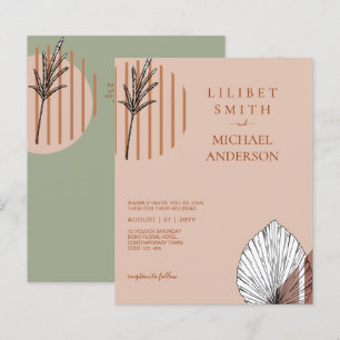 Japandi Wedding Scandinavian Abstract Geometric