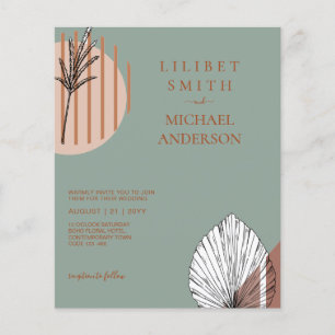 Japandi Wedding Scandinavian Abstract Geometric Flyer