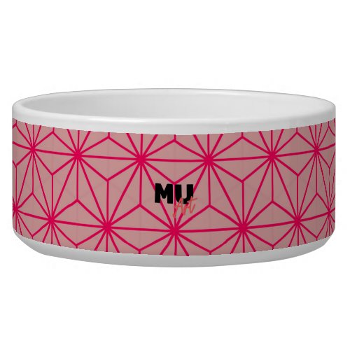 Japanede motif Pink pet Bowl