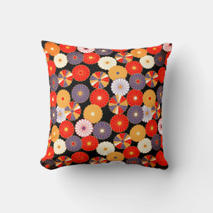 Japanese Abstract Pattern Throw Pillow