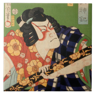 Japanese actor (#1) (Vintage Japanese print) Ceramic Tile