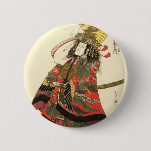 Japanese Actor as a Samurai Military Leader Pinback Button