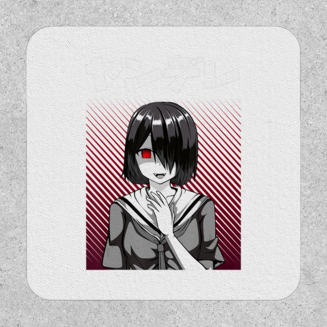 Japanese Aesthetic Anime Yandere Girl Manga Otaku  Patch (Front)