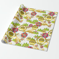 Japanese aesthetic kimono style pattern  wrapping paper