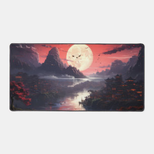 japanese aesthetic moon desk mat