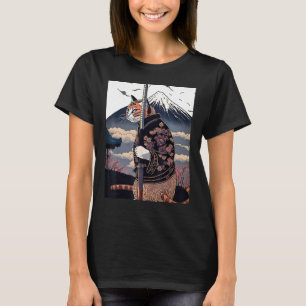 Japanese Aesthetic Sakura Cherry Blossoms samurai T-Shirt