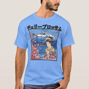 Japanese Aesthetic - Sakura Girl - Cherry Blossom  T-Shirt