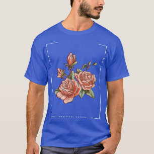 Japanese Aesthetic Vaporwave Nature Flower Glitch T-Shirt
