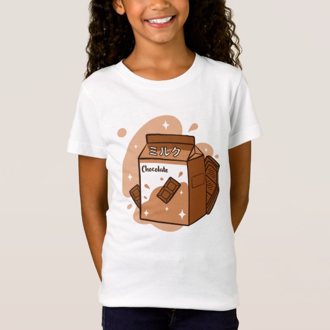 japanese aesthetics kawaii chocolate milkshake T-Shirt (Front)