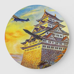 Japanese Air Transport with Pagoda Large Clock