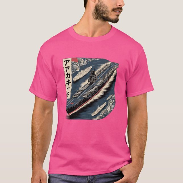 Japanese Aircraft Carrier Akagi Vintage t-shirt  (Front)