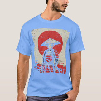 Japanese Alien Warrior Samurai Katana UFO Art Wome T-Shirt