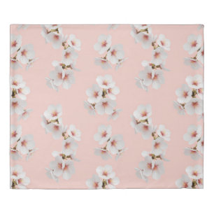 Japanese Almond Blossom flowers seamless pattern Duvet Cover