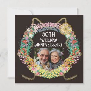 Japanese and Asian flower ring with Mizuhiki Thank You Card