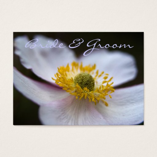 Customizable Japanese Anemone • Save the Date Mini Card Business Cards
