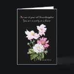 Japanese Anemones by Pierre Joseph Redoute Card<br><div class="desc">You have come across the most beautiful flower greeting cards on Zazzle. A striking image of a colorful flower on a black background, with greetings appropriate to an occasion. Not only is the front beautiful, the back has a picture of the front flower as well. When the recipient is finished,...</div>