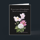 Japanese Anemones by Pierre Joseph Redoute Card<br><div class="desc">You have come across the most beautiful flower greeting cards on Zazzle. A striking image of a colorful flower on a black background, with greetings appropriate to an occasion. Not only is the front beautiful, the back has a picture of the front flower as well. When the recipient is finished,...</div>