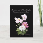 Japanese Anemones by Pierre Joseph Redoute Card<br><div class="desc">You have come across the most beautiful flower greeting cards on Zazzle. A striking image of a colorful flower on a black background, with greetings appropriate to an occasion. Not only is the front beautiful, the back has a picture of the front flower as well. When the recipient is finished,...</div>