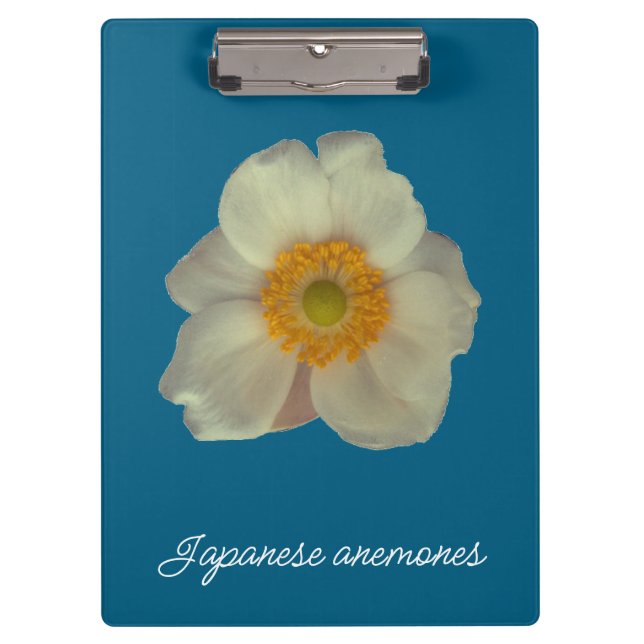 Japanese anemones flower clipboard (Front)