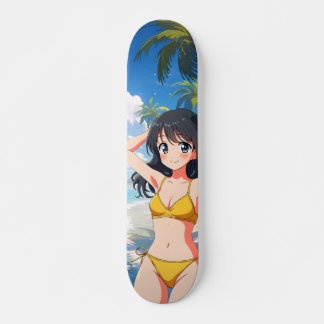Japanese Animated Skateboard Beach