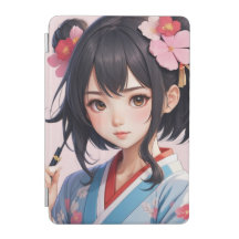 Japanese Anime Girl iPad Cover