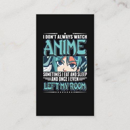 Japanese Anime Girl Otaku Teen Manga Fan Business Card