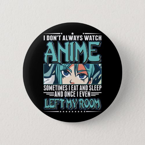 Japanese Anime Girl Otaku Teen Manga Fan Button