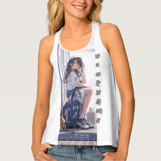 Japanese anime girl Tank top all-over print