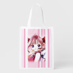 Japanese anime grocery bag