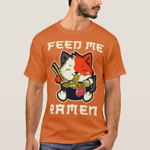 Japanese Anime Kawaii Ramen Noodles Cat  T-Shirt