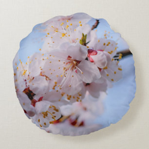 Japanese Apricot Blossom Round Pillow