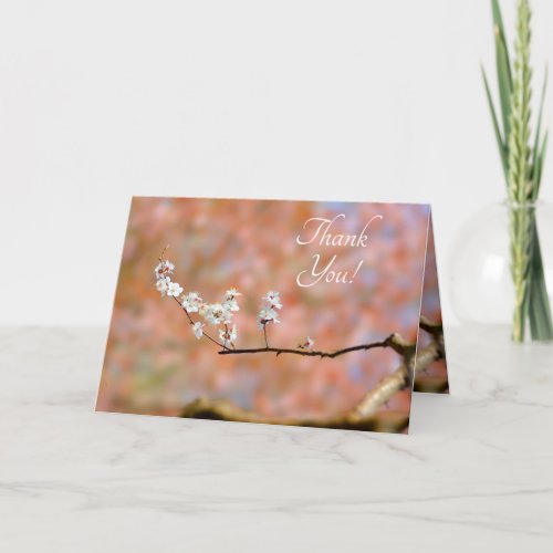 Japanese Apricot flowers Thank You Card