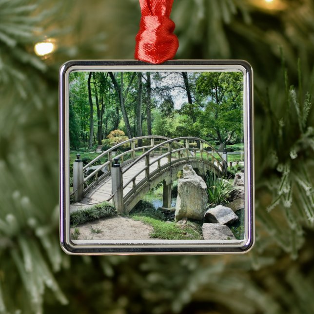 Japanese arch bridge metal ornament (Tree)