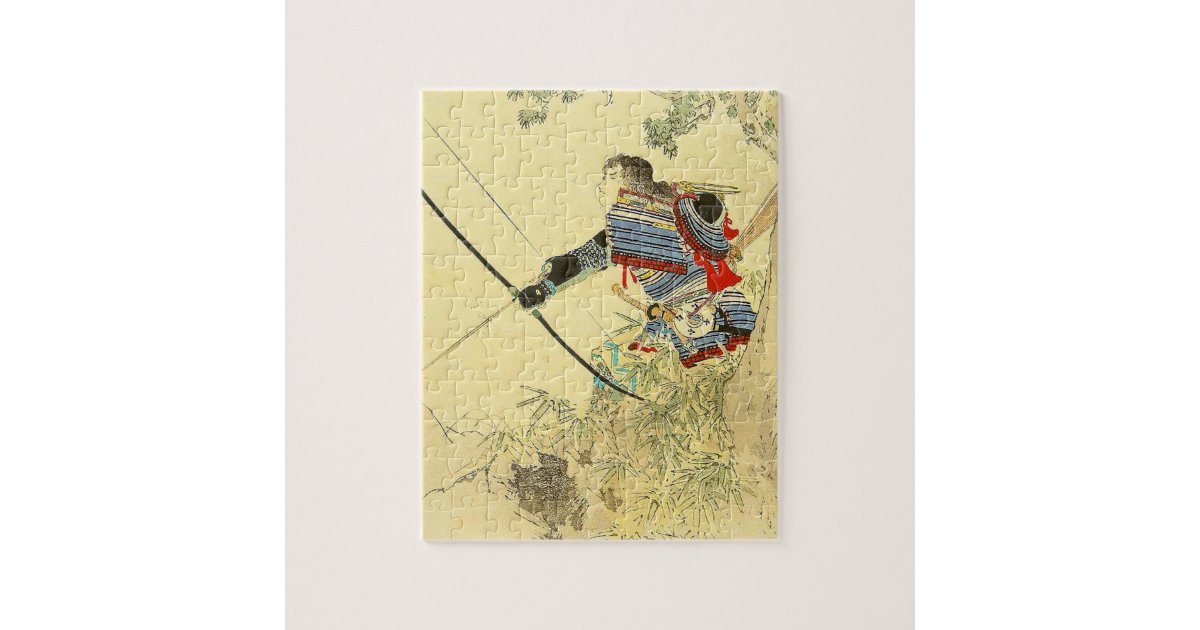 Japanese Art - A Samurai With A Longbow And Arrows Jigsaw Puzzle ...