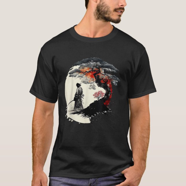 Japanese Art Aikido Tree of Life Peace Art of War  T-Shirt (Front)