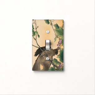 Japanese Art Bird Picks Grapes Light Switch Cover